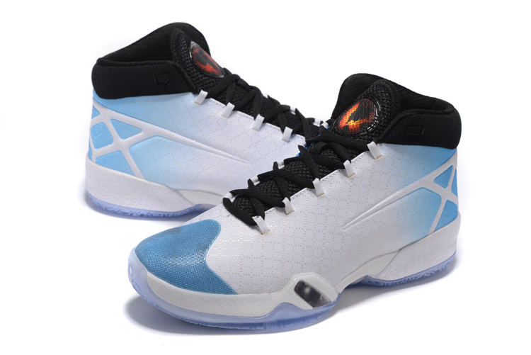 New Air Jordan 30 White Baby Blue Black Orange For Sale - Click Image to Close